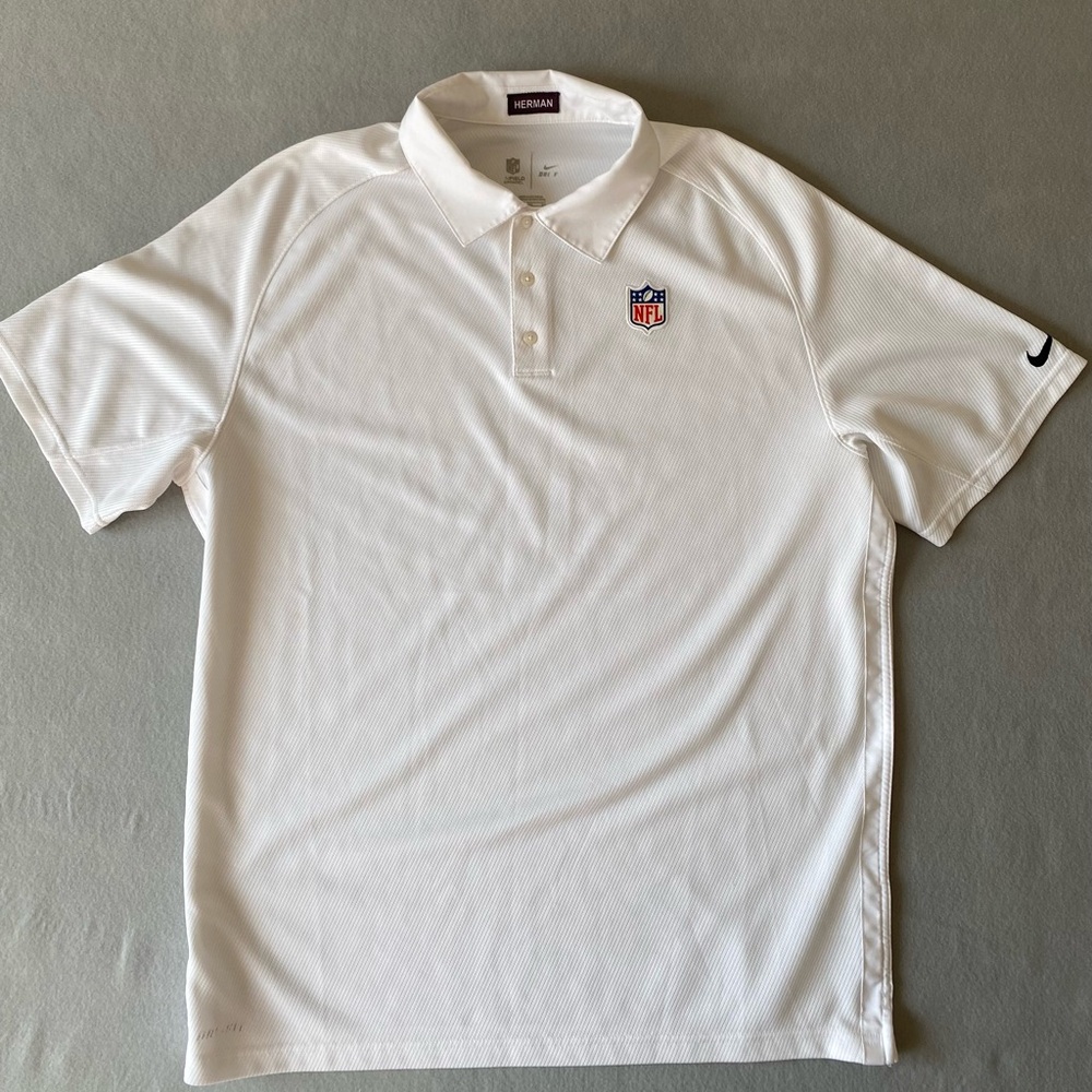 Nike White Men's Polo Shirt with NFL Logo